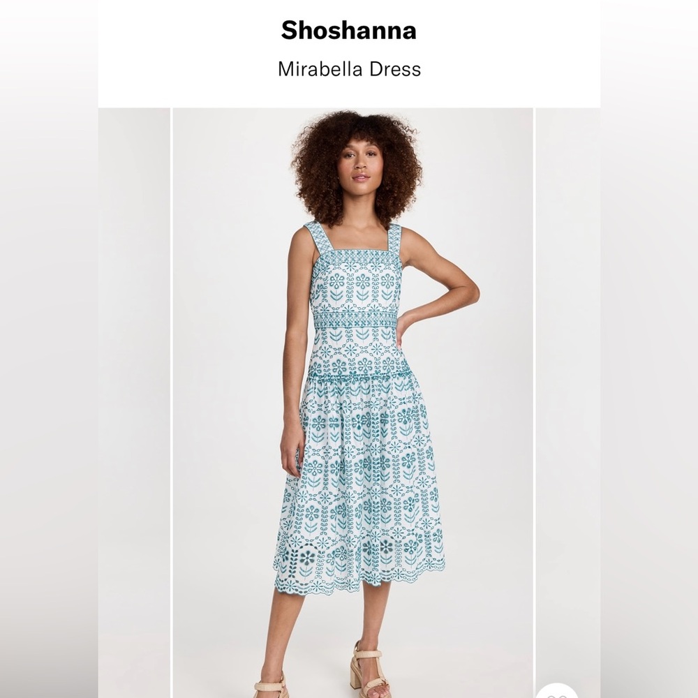Shoshanna Mirabella Blue eyelet dress